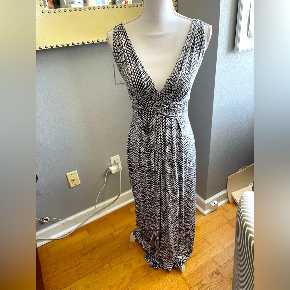 Saks Fifth Long snakeskin print Maxi dress, sz sm